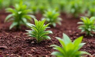 Freshly laid dark mulch around a garden bed